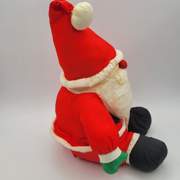 Vintage Department 56 Santa Clause Nylon Plush Stuffed Animal Christmas Decor - Picture 6 of 9